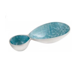 Minicuenco de resina con forma ovalada de Metal para niños, decoración de mesa para comida - Product Image 1