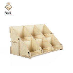 Espositore da banco di qualità in betulla progettato da EUROSUD prodotto Made in Italy. Completamente personalizzabile con il tuo logo - Product Image 1