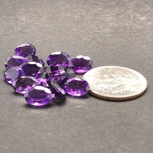 Haute Qualité Facettes Coupe Naturel Améthyste Gemme 12X18 MM Lâche Calibré Ovale Février Pierre De Naissance Fabrication De Bijoux 8 MM Hauteur - Product Image 2