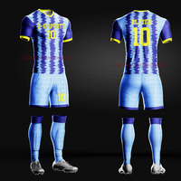 Maillots et shorts de football personnalisés imprimés par sublimation, directement de l'usine, respirants et à séchage rapide, uniformes de football professionnels unisexes