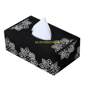 กล่องใส่ทิชชู่สีดำทรงสี่เหลี่ยมสำหรับตกแต่งโต๊ะในคาเฟ่ดีไซน์หรูหรา - Product Image 1