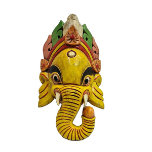 Décoration murale artisanat cadeau Sculpture sur bois Sculpture du visage Sculpture à la maison, bois de haute qualité artisanal népal inde Art et gravure à collectionner - Product Image 1