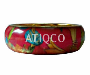 India Metal Latón Moda Brazalete Pulsera pulsera de silicona - Product Image 3