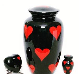 Urna funeraria para almacenamiento de recuerdos, de estilo americano urnas de metal y aluminio, suministros funerarios de forma redonda multicolor - Product Image 5