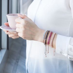 Al por mayor plata esterlina 925 artesanía Baguette forma rubí piedra hecho a mano pulsera de tenis - Product Image 5