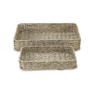 Venta caliente al por mayor de algas marinas ratán y bambú bandeja de madera para servir bandeja tejida decorativa para alimentos en Vietnam - Product Image 3