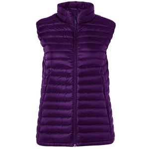 Gilet matelassé imperméable personnalisé pour femme, col montant, léger, zippé, avec broderie et boutons, vente en gros - Product Image 5