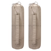 Tas Matras Yoga Asterisk Ramah Lingkungan dari Katun Rami Warna Alami dengan Tali Besar yang Dapat Disesuaikan, Pola Titik, Logo Kustom, Ukuran Kustom