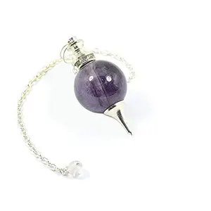 Péndulo de bola de amatista, Péndulo de piedra amatista para espiga de piedras preciosas, de última generación