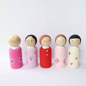 Muñeca de madera Natural, ecológica, pintada de Vietnam, 2021 - Product Image 3