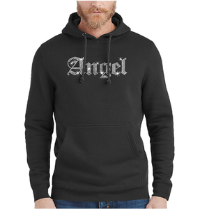 Sweatshirts d'hiver grande taille pour hommes avec logo en strass personnalisable Sweats à capuche à motif solide et motifs doublés Techniques lavées - Product Image 1