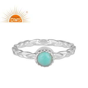 Bague torsadée martelée pour femmes, bijou en argent massif, pierre précieuse, accessoire de luxe - Product Image 1