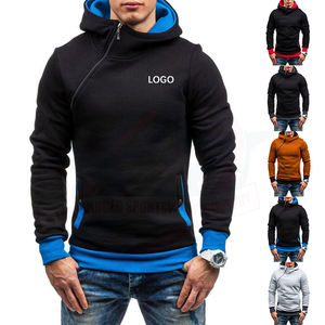 Sudadera con capucha personalizada para hombre, ropa deportiva masculina de 100% algodón, de alta calidad, color liso, a la moda - Product Image 1