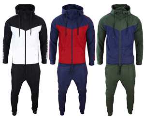 Survêtements en polyester/coton personnalisés de haute qualité, vêtements de sport de jogging de taille plus, ensembles de style à glissière, coupe-vent et respirant - Product Image 1