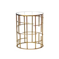 Table d'angle ronde en fer forgé, design rare moderne, pour salon et hôtels, vente en gros