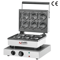 Gaufrier électrique HF-229 w, 6 pièces/assiettes, Mini Machine à gaufres de poisson, pour modèle, de qualité supérieure