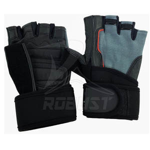 Gants d'entraînement unisexes en cuir et néoprène de haute qualité avec support pour les poignets, logo personnalisé, couleurs et tailles personnalisées pour la salle de sport - Product Image 5