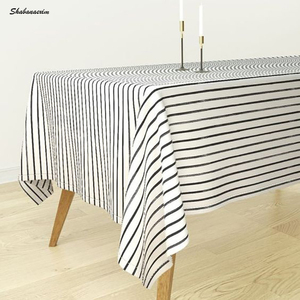 Khăn Trải Bàn Trà Khăn Trải Bàn Ăn Sọc Kích Thước Tùy Chỉnh Có Thể Giặt Được Khăn Trải Bàn Giáng Sinh Màu Trơn Từ Ấn Độ - Product Image 4