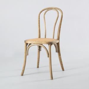 Chaise de salle à manger en bois de hêtre naturel, noir, haute résistance, boucle post-moderne - Product Image 1