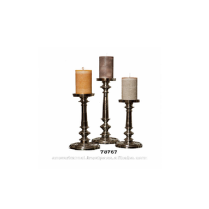 Bougeoir martelé en laiton pour chambre à coucher salon et dessus de table lot de 3 - Product Image 1