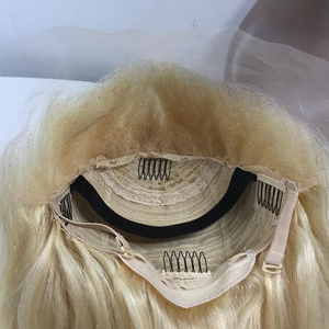 Perruque de cheveux humains frontale cheveux vierges crus 100% cheveux vietnamiens cuticule non transformés alignés blond 613 droite meilleure qualité - Product Image 2
