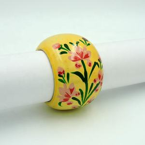 Rond de serviette perlé en or fait à la main élégant décor de table à manger porte-serviettes pour la maison restaurant fête paramètres de table de fête - Product Image 3