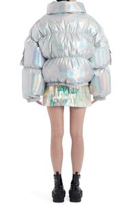 Chaqueta acolchada de invierno de nailon Spandex de alta calidad para mujer, abrigos de burbujas con cremallera, Letterman con capucha para niñas Formal - Product Image 3