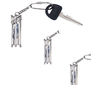 Llavero con temporizador de arena de latón náutico hecho a mano, buscador de llaves de metal, artículo de regalo en estilo neumático - Product Image 6