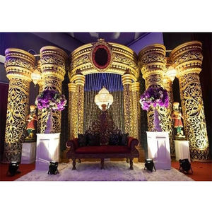 Fusion Bollywood Mariage Scène Étonnante Thème D'or D'étape De Mariage de Rêve Chérie D'étape D'événement de Mariage - Product Image 1