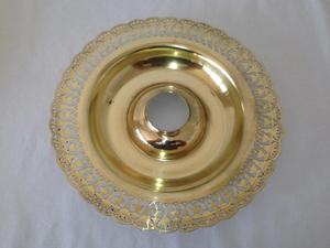 Offre Spéciale Farida exclusif Ajour et bord floral laiton plateaux égyptiens finition laquée de luxe porte-narguilés - Product Image 6