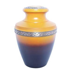 Deux Tons Platine Gravé Mémorial En Métal En Laiton/Aluminium Adultes Humains Funérailles Cendres urnes de Crémation Américain/Style Européen - Product Image 1