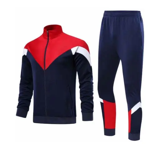 2019 fußball Jacke & Fußball Hosen Trainings Anzug Fußball Spiel Long Sleeve Sportswear Fußball Benutzerdefinierte Lauf Sets