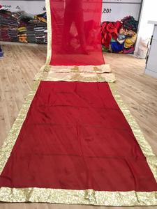 เสื้อโปโลดีไซน์เนอร์บอลลีวู้ดผ้าไหมเนื้อนุ่มพิมพ์ลายดิจิตอลสีแสดเข้มพร้อมเสื้ออินเดีย Alphanumero - Product Image 2