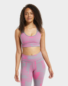 Sujetador Deportivo Personalizado para Mujer, Modelo Hero de Impacto Medio, Color Rosa - Product Image 1