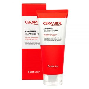 Espuma Limpiadora Hidratante con Ceramidas FARMSTAY, Limpiador Facial Nutritivo, Cosmético Coreano Kbeauty de Incheon - Product Image 2