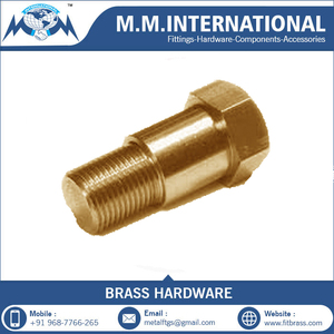 ที่ยึดหัวแบนแบบก้านแคบชุบทองเหลืองนิกเกิลออกแบบได้ตามต้องการผลิตในอินเดีย - Product Image 2