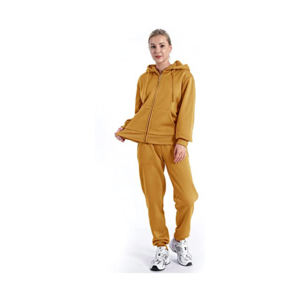 Combinaisons d'hiver 2 pièces en velours personnalisable pour femmes Sweat à capuche zippé Jogger Tracksuit Active Bottoms - Product Image 5