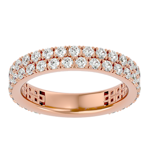 2.00กะรัตทอง10K สำหรับผู้ชายประดับเพชรธรรมชาติสุดคลาสสิกดีไซน์เส้นคู่ครบรอบแต่งงานงานหมั้น - Product Image 5