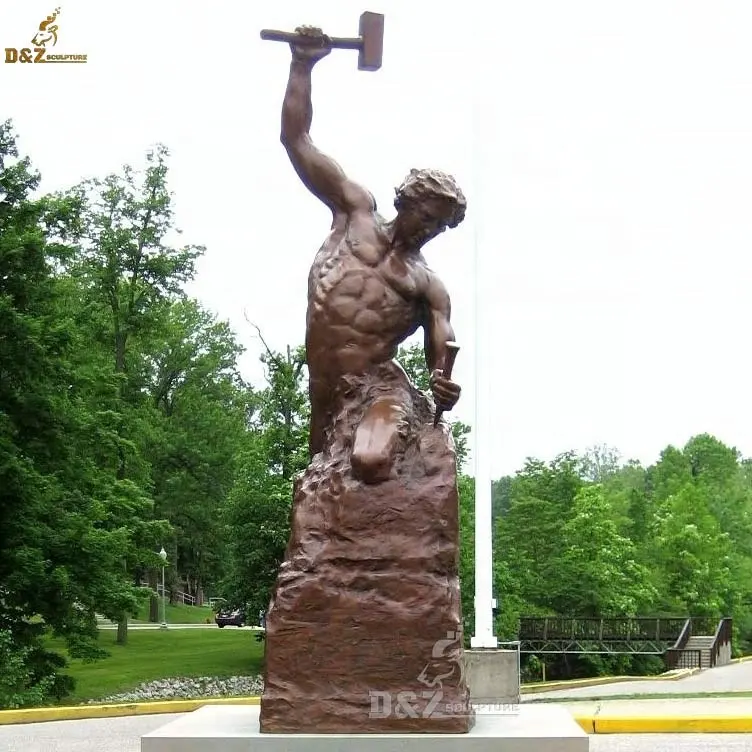 Estatua personalizada al aire libre para hombre, escultura de Metal de bronce humano, tamaño grande, famosa, hecha a mano