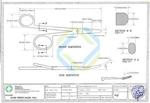 Gillies ที่ใส่เข็ม160mm เครื่องมือผ่าตัดผลิตภัณฑ์พื้นฐาน - Product Image 2