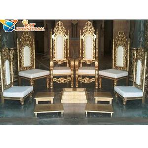 Set de chaises mandala de mariage en bois blanc, vêtements de haute qualité, livraison gratuite - Product Image 1