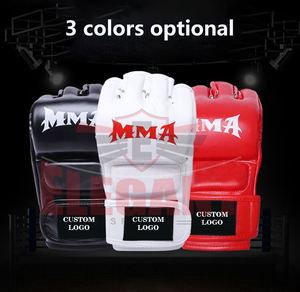 MMA-guantes de cuero auténtico para entrenamiento, guantes de alta calidad para artes marciales mixtas, Muay Thai, kick boxing - Product Image 6