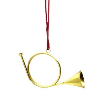 Hot Selling <b>Large</b> Home Decor <b>Christmas</b> Hanging Ornament Iron Trumpet Golden <b>Christmas</b> <b>Tree</b> Decoration Wholesaler of Iron Trumpet - Product Image 2