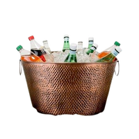 Seau à glace Antique en silicone, panier à vin, baignoire de bière en galvanisé avec finition or, accessoires de Bar de luxe