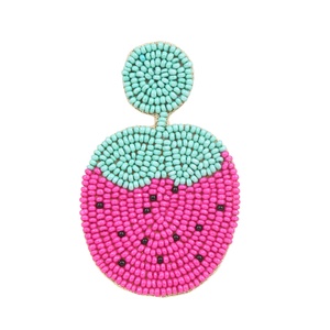 Pendientes de cuentas de semillas de ganchillo hechos a mano 2022, diseño de flores de alta calidad Multicolor, joyería Artificial de moda para regalo de mujer - Product Image 3