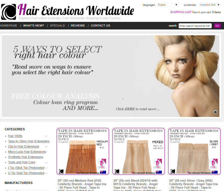 Дизайн веб-сайта для волос