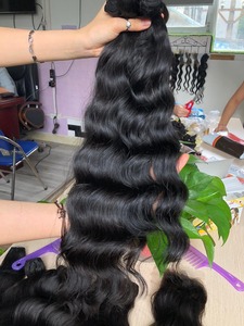 Cabello humano Natural de color negro, cabello Natural ondulado de alta calidad, estilo vietnamita - Product Image 2