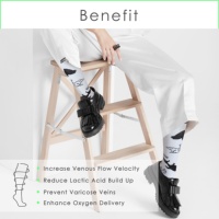 Chaussettes de compression sportives tissées fines et écologiques 20-30 mmHg pour l'été, motif tendance, prévention des varices, avec manchette à la cheville