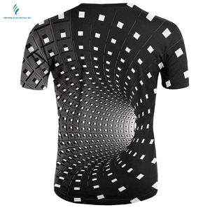 Camiseta de manga corta para hombre, prenda de vestir, con estampado Digital 3D a la moda, de alta calidad, con cuello redondo y diseño de exportación, 100% - Product Image 3