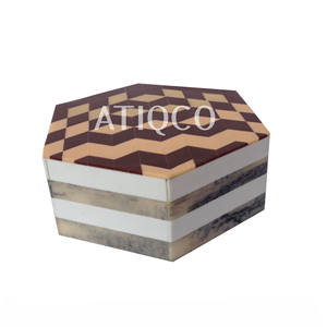 Meilleure vente de boîte élégante en bois MDF multicolore attrayant stockage de caramel émaillé moderne pour la décoration intérieure - Product Image 5